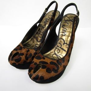 Sam Edelman Novato Leopard Platform Heels Size 7